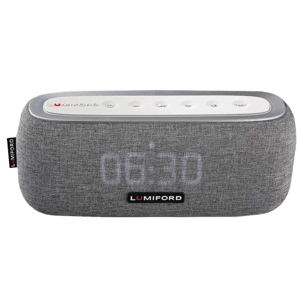 LUMIFORD Digi Clock 3-in-1 10W Portable Bluetooth Speaker (Stereo Sound, Dark Grey)_1
