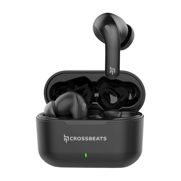 CROSSBEATS Epic TWS Earbuds with Active Noise Cancellation (IPX4 Water Resistant, 36 Hours Playback, Black)_1
