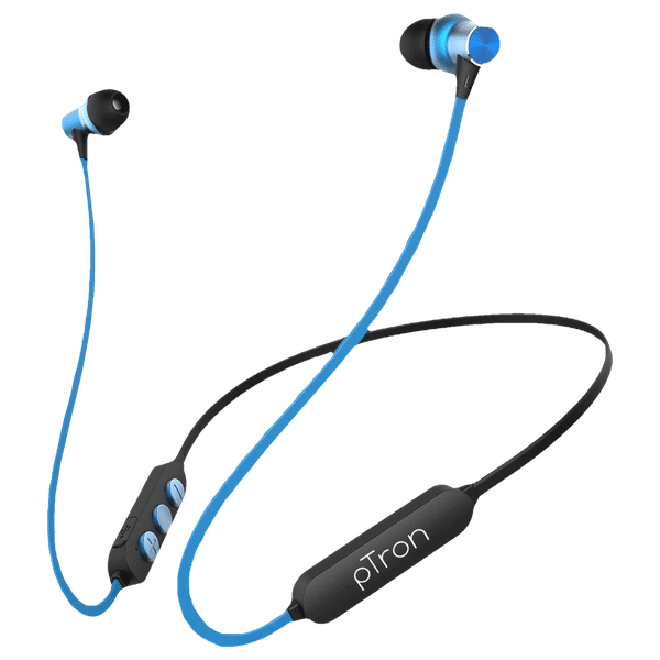 pTron Avento Classic 140317895 Neckband with Passive Noise Cancellation (Sweat & Water Resistant, Hi-Fi Stereo Sound, Black & Blue)_1