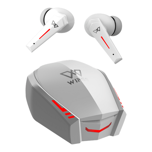 WINGS Phantom 800 TWS Earbuds with Environmental Noise Cancellation (IPX5 Water Resistant, Upto 50 Hours Playback, White)_1