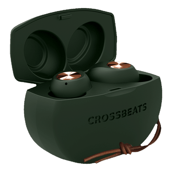 CROSSBEATS Pebble TWS Earbuds with Passive Noise Cancellation (IPX6 Water & Dust Resistant, Deep Bass Technology, Green)_1