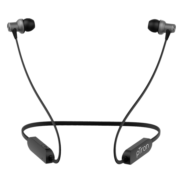 pTron Avento Classic 140317895 Neckband with Passive Noise Cancellation (Sweat & Water Resistant, Hi-Fi Stereo Sound, Black & Grey)_1
