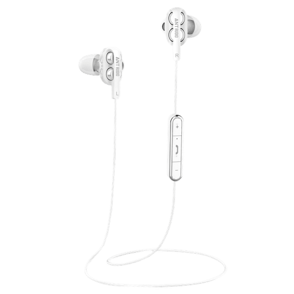 ANT AUDIO Doble H2 Neckband with Noise Isolation (IPX2 Sweat Resistant, Dual Drivers, White)_1