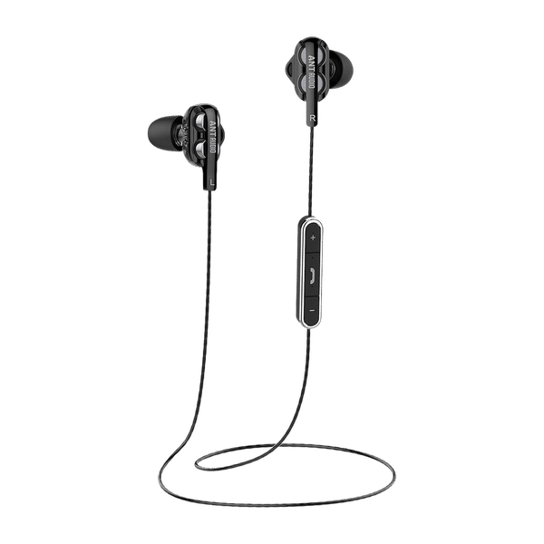 ANT AUDIO Doble H2 Neckband with Noise Isolation (IPX2 Sweat Resistant, Dual Drivers, Black)_1