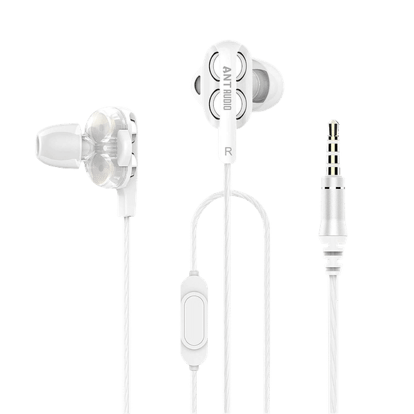 ANT AUDIO Doble W2 Wired Earphones with Mic (In Ear, White)_1