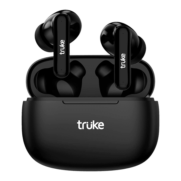 truke Air Buds Lite E1 TWS Earbuds with Enviornomental Noise Cancellation (IPX4 Waterproof, 48 Hours Playback, Black)_1