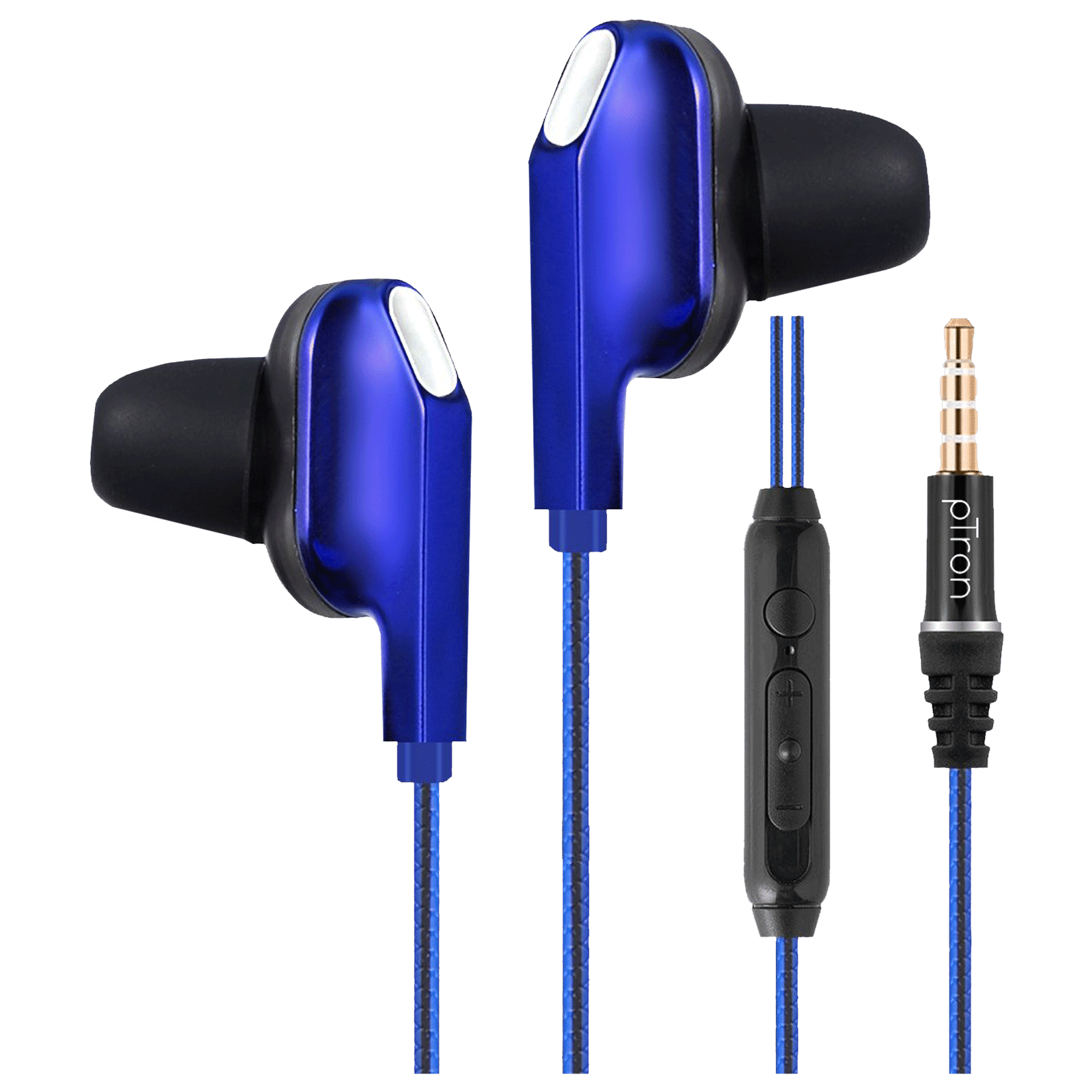 pTron Boom One 140317902 Wired Earphone with Mic (In Ear, Blue)