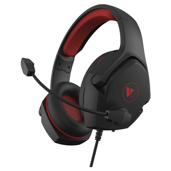 WINGS Vader 100 Wired Gaming Headset with Noise Isolation (3D Surround Sound, On Ear, Black & Red)_1