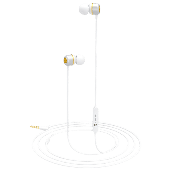 PORTRONICS Conch 10 POR 1418 Wired Earphone with Mic (In Ear, White)_1