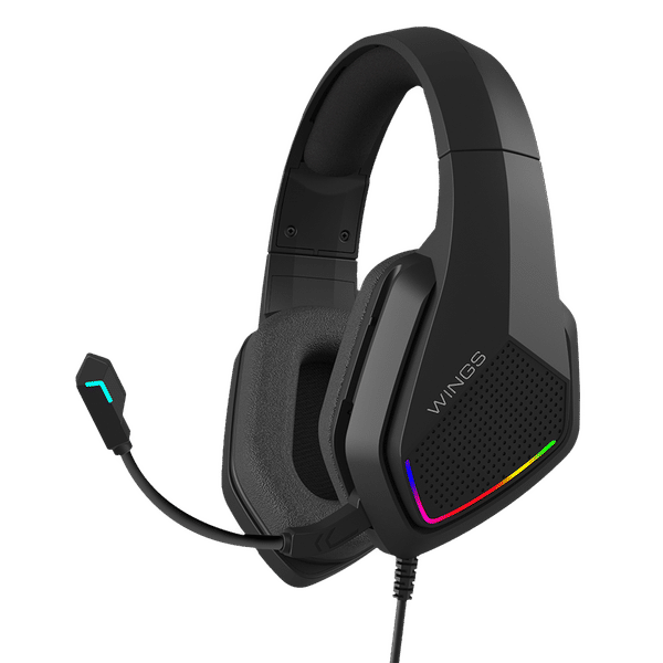WINGS Vader 200 Wired Gaming Headset with Noise Isolation​ (3D Surround Sound, On Ear, Black)_1