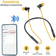pTron InTunes Beats 140317888 Neckband with Passive Noise Cancellation (Sweat & Dustproof, 6 Hours Playtime, Black & Yellow)_4