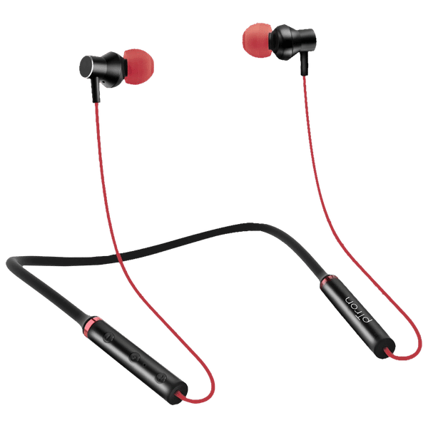 pTron InTunes Beats 140317887 Neckband with Passive Noise Cancellation (Sweat & Dustproof, 6 Hours Playtime, Black & Red)_1