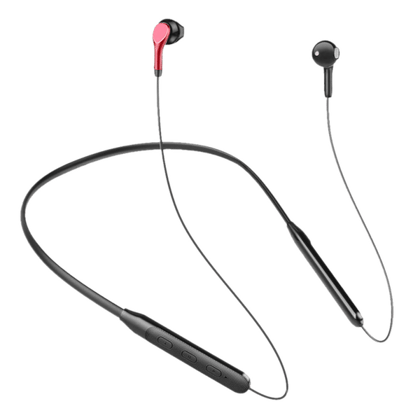 GIZmore Giz MN220 Neckband with Active Noise Cancellation (Surround Sound, Red)_1