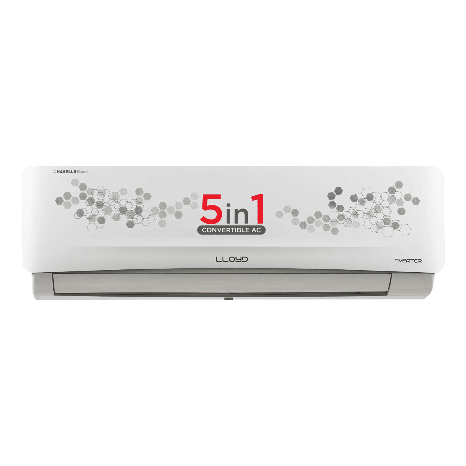 LLOYD 5 in 1 Convertible 1.25 Ton 3 Star Inverter Split AC with 4 way Swing (Copper Condenser, GLS15I3FWSEV)