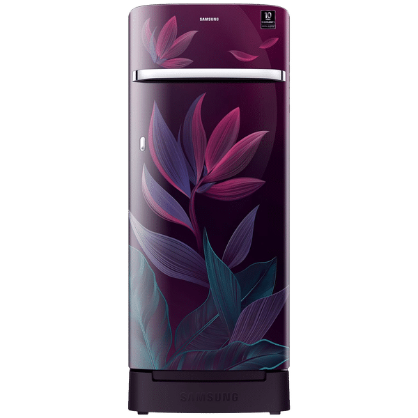 SAMSUNG 215 Litres 5 Star Direct Cool Single Door Refrigerator with Base Stand Drawer (RR23D2H259RHL, Paradise Bloom Purple)_1