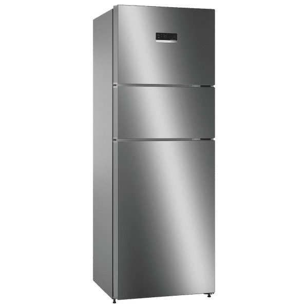 BOSCH Series 4 364 Litres 3 Star Frost Free Triple Door Refrigerator with VarioInverter Compressor (CMC36K03NI, Smoky Steel)_1