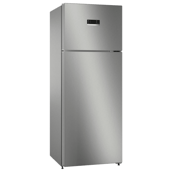 BOSCH Series 4 334 Litres 2 Star Frost Free Double Door Refrigerator with VarioInverter Compressor (CTC35S02NI, Shiney Silver)_1