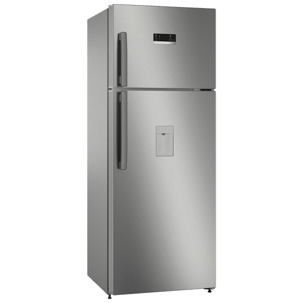 BOSCH Series 4 334 Litres 2 Star Frost Free Double Door Refrigerator with VarioInverter Compressor (CTC35S02DI, Shiney Silver)_1