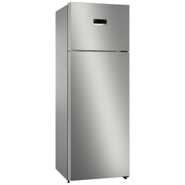 BOSCH Series 4 368 Litres 2 Star Frost Free Double Door Refrigerator with VarioInverter Compressor (CTC39S02NI, Shiney Silver)_1