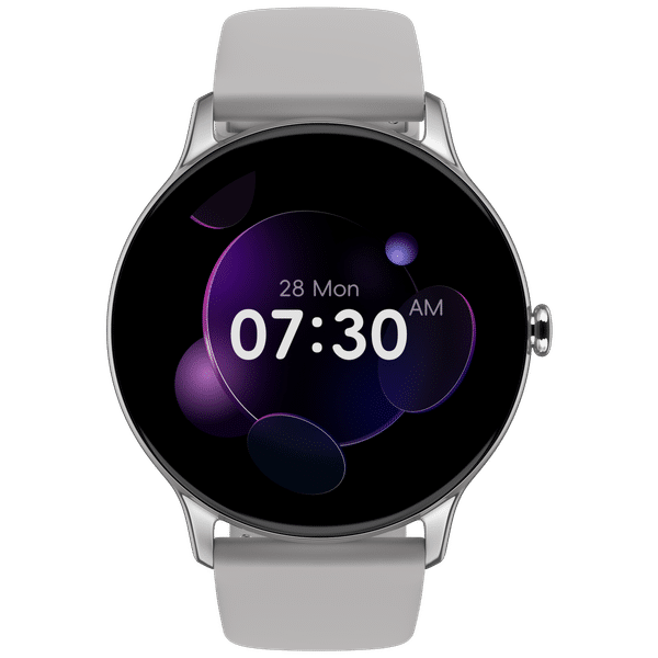 noise Twist Go Smartwatch with Bluetooth Calling (35mm TFT Display, IP67 Water Resistant, Silver Grey Strap)_1