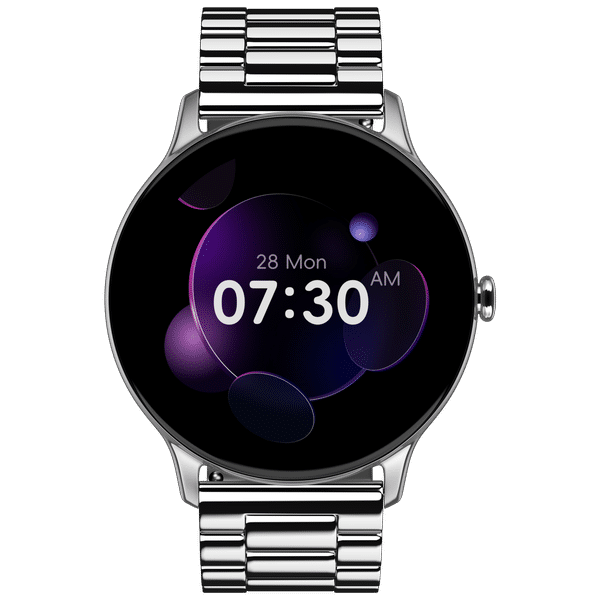 noise Twist Go Smartwatch with Bluetooth Calling (35mm TFT Display, IP67 Water Resistant, Elite Silver Strap)_1