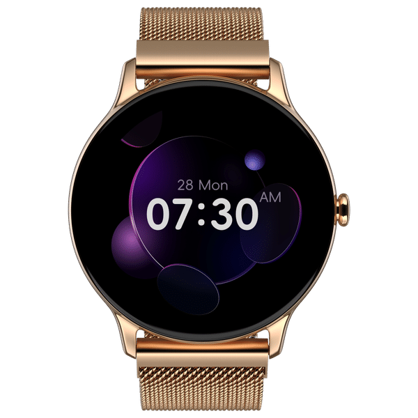 noise Twist Go Smartwatch with Bluetooth Calling (35mm TFT Display, IP67 Water Resistant, Gold Link Strap)_1