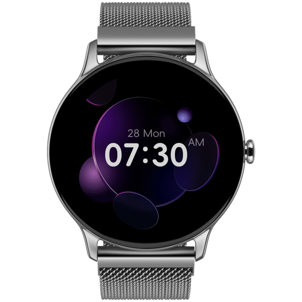 noise Twist Go Smartwatch with Bluetooth Calling (35mm TFT Display, IP67 Water Resistant, Silver Link Strap)_1