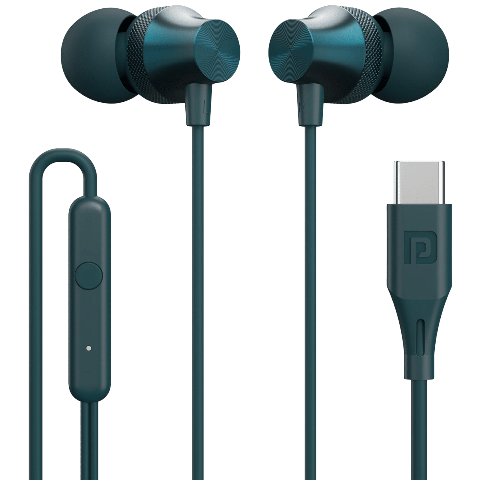 Buy PORTRONICS Conch Beat C Wired Earphone with Mic (In Ear, Blue) Online - Croma