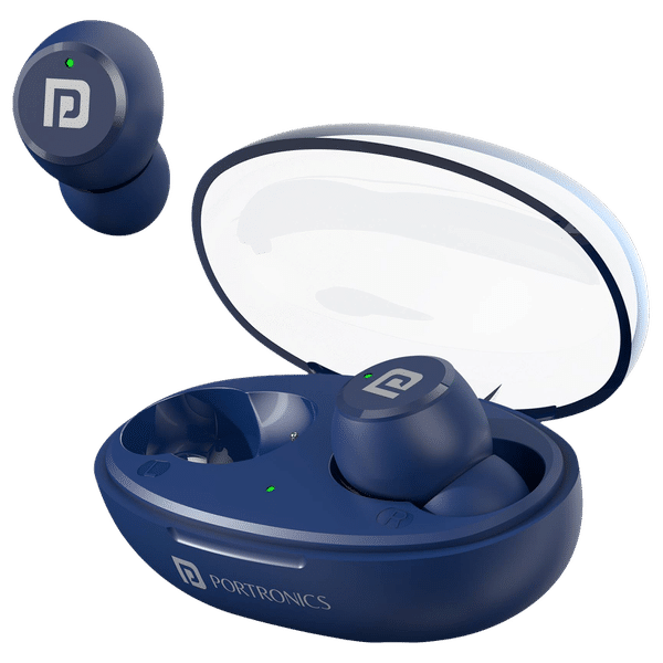 PORTRONICS Harmonics Twins S13 POR2226 TWS Earbuds (IPX5 Water & Sweat Resistant, Deep Bass Technology, Blue)_1