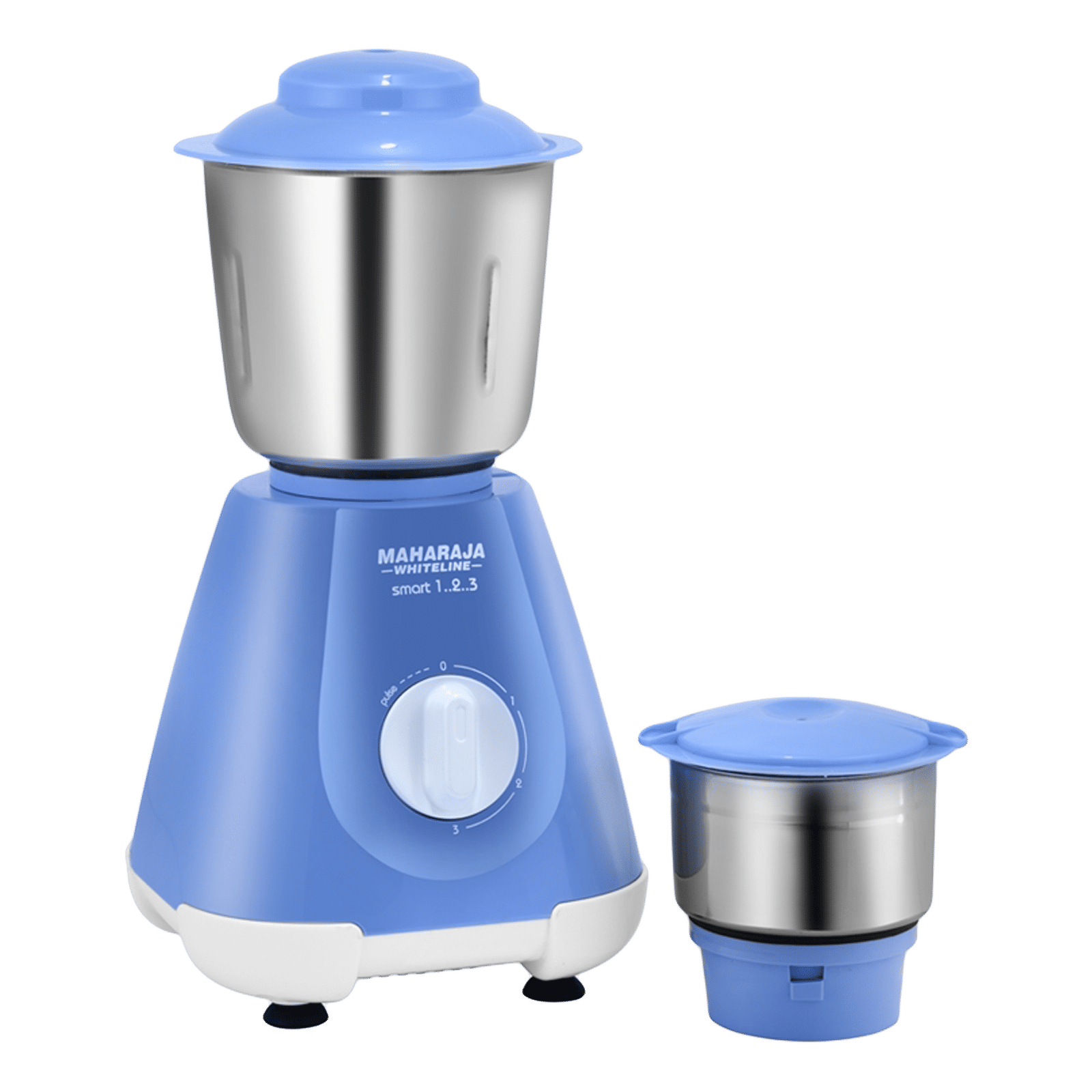 MAHARAJA WHITELINE Smart 123 500 Watt 2 Jars Mixer Grinder (20000 RPM, Air Ventilation System, Blue and Silver)