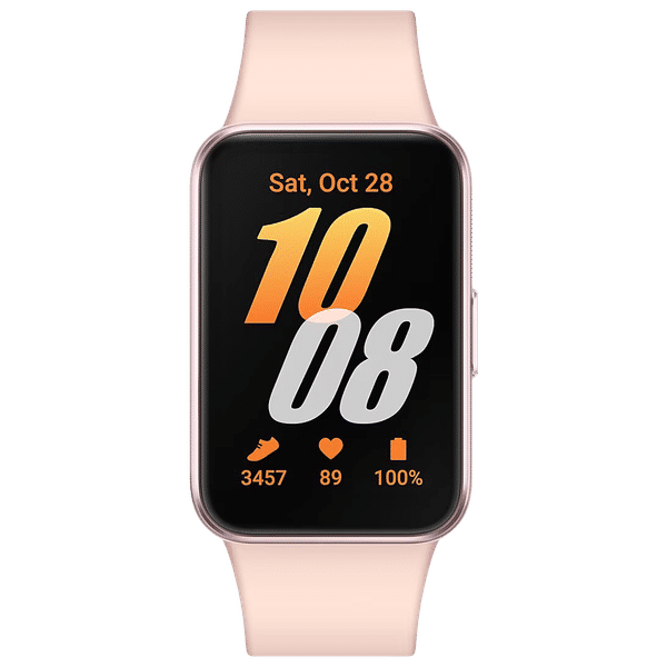 SAMSUNG Galaxy Fit3 Smartwatch with 100 Plus Watch Faces (40.9mm AMOLED Display, IP68 Water Resistant, Pink Gold Strap)_1