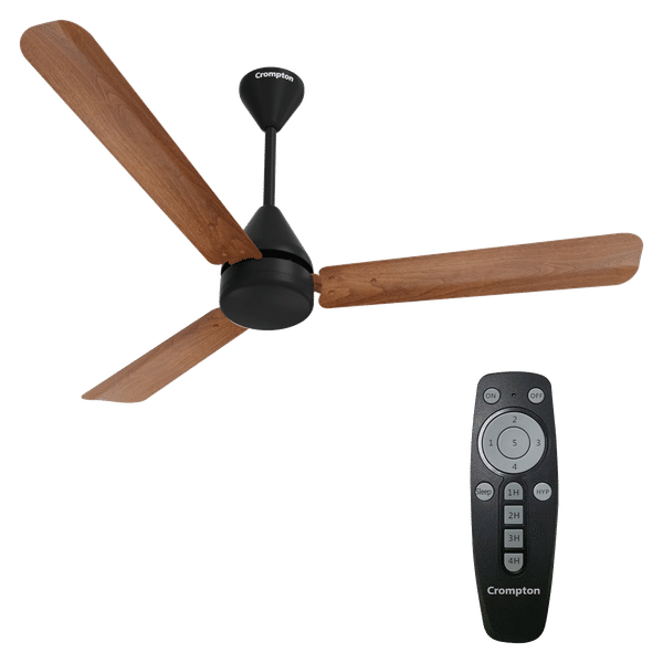Crompton Hyperjet Plus 120cm Sweep 3 Blade Ceiling Fan (Activ BLDC Technology, CFENHP35W48DCW5SRM, Dark Cherry Wood)_1