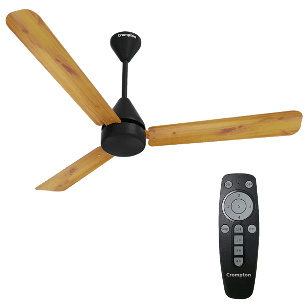 Crompton Hyperjet Plus 120cm Sweep 3 Blade Ceiling Fan (Activ BLDC Technology, CFENHP35W48LPW5SRM, Light Pine Wood)_1