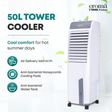 Croma AZ50 50 Litres Tower Air Cooler (Anti-bacterial Honeycomb Pad, CRLC50LRCA175001, White & Grey)_3