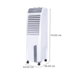 Croma AZ30 30 Litres Tower Air Cooler (Anti-bacterial Honeycomb Pad, CRLC30LRCA175001, White & Grey)_2