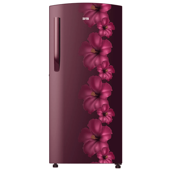 IFB Metal Cool 193 Litres 3 Star Direct Cool Single Door Refrigerator with Antibacterial Gasket (IFBDC2133FRH, Red Flower)_1