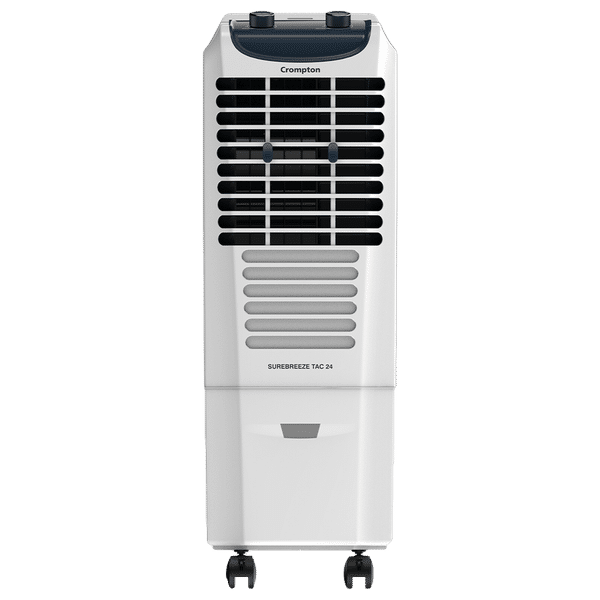 Crompton Surebreeze 24 Litres Tower Air Cooler (Honeycomb Cooling Pad, TAC24, White and Black)_1