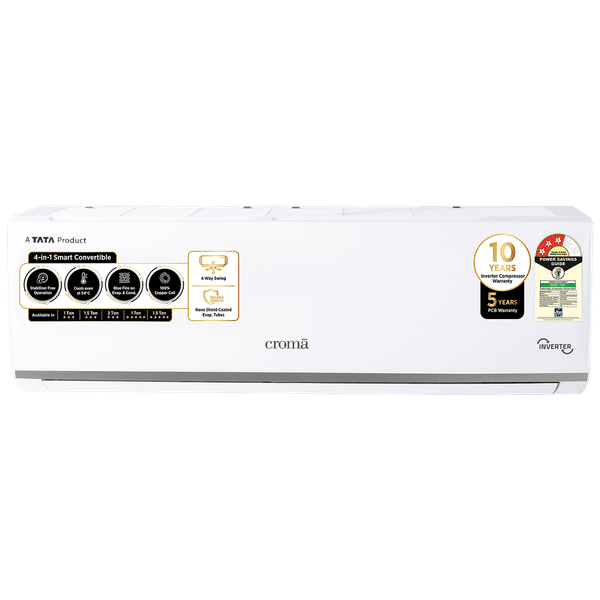 Croma 4 in 1 Convertible 1.5 Ton 3 Star Inverter Split AC with Dust Filter (2024 Model, Copper Condenser, CRLA018IND283259)_1