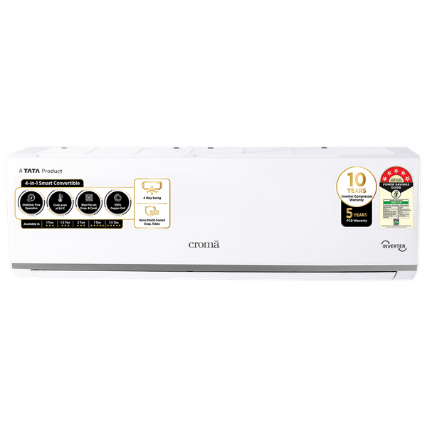Croma 4 in 1 Convertible 1.5 Ton 5 Star Inverter Split AC with Dust Filter (2024 Model, Copper Condenser, CRLA018INF283261)_1