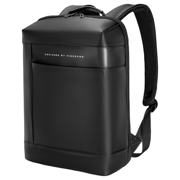 Kingsons KSSTYBK07 Polyester and PU Leather Laptop Backpack for 15.6 Inch Laptop (15 L, Adjustable Shoulder Straps, Black)_1