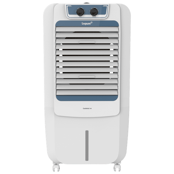 Livpure Coolmist 48 Litres Personal Air Cooler with Inverter Compatible (Motor with TOP, White & Blue)_1