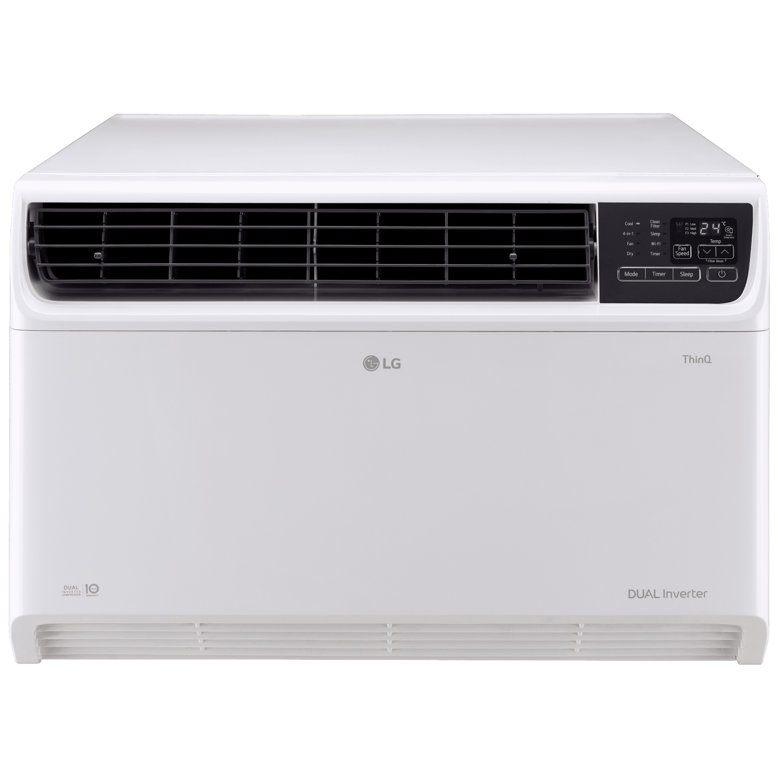 LG TW 4 in 1 Convertible 1.5 Ton 3 Star Dual Inverter Window AC (2024 Model, Copper Condenser, HD Filter, TW-Q18WWXA.ASLG)