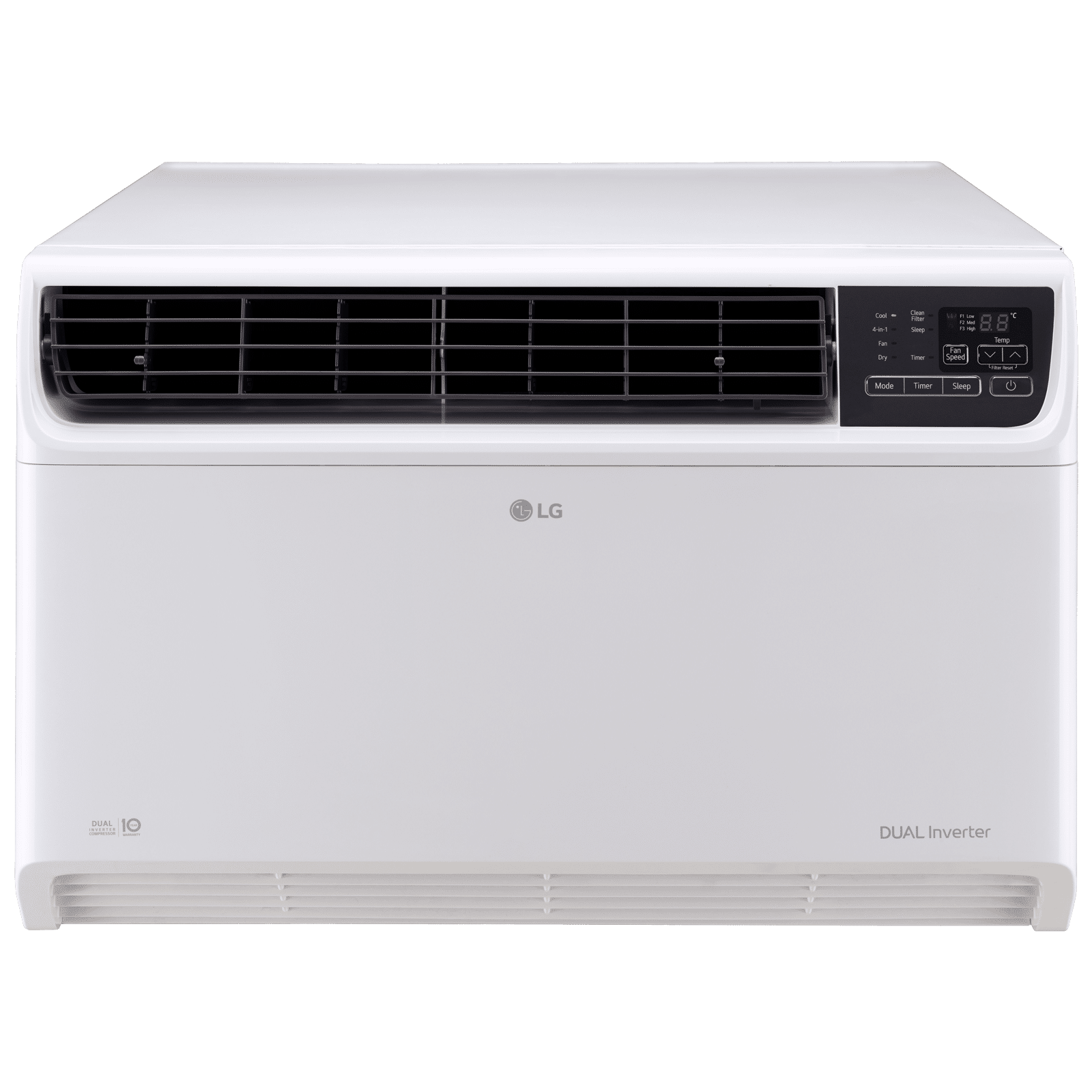 LG 4 in 1 Convertible 1.5 Ton 3 Star Dual Inverter Window AC with HD Filter (2024 Model, Copper Condenser, TW-Q18WUXA.ASLG)