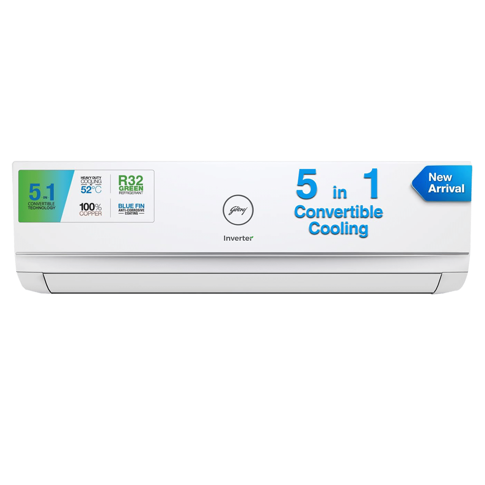 Godrej 5 in 1 Convertible 2 Ton 3 Star Inverter Split AC with Active Carbon Filter (Copper Condenser, SIC 24ITC3WWA)