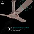 Nex Glyde A50 120cm Sweep 3 Blade Ceiling Fan (With Copper Motor, 321008, Chestnut Brown)_2