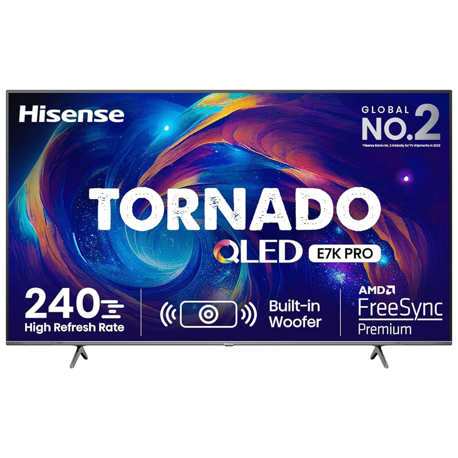 Hisense E7K Pro 139 cm (55 inch) QLED 4K Ultra HD VIDAA TV with Dolby Vision and Dolby Atmos (2023 model)