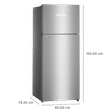 LIEBHERR 265 Litres 3 Star Frost Free Double Door Refrigerator with Forced Air Cooling (TCSL 2620 Comfort, Edelstahllook)_3
