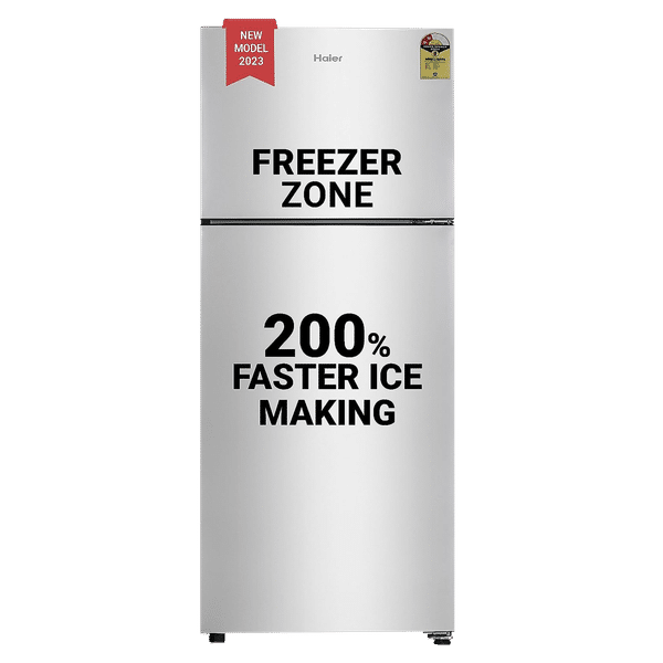 Haier 240 Litres 2 Star Frost Free Double Door Refrigerator with Anti-bacterial Gasket (HEF-252EGS-P, Moon Silver)_1