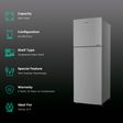 Haier 240 Litres 2 Star Frost Free Double Door Refrigerator with Anti-bacterial Gasket (HEF-252EGS-P, Moon Silver)_2
