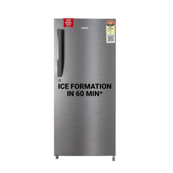 Haier 190 Litres 5 Star Direct Cool Single Door Refrigerator with Antibacterial Gasket (HED-205DS-P, Dazzle Steel)_1